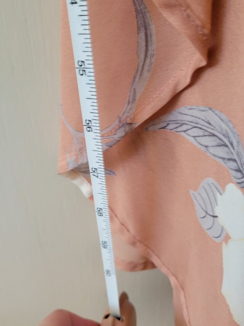 Lulus Blush Pink Floral Wrap Dress Ruffle Strap High Low Romantic Date Night - Picture 7 of 10